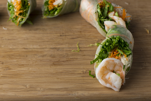 fresh roll with shrimp