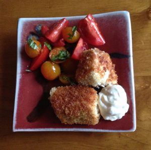 Panko Crusted Salmon with Cumin Mayonnaise